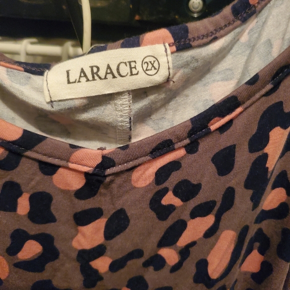 Women's LARACE Cold Shoulder Tops with Spaghetti Straps-Tunic Shirt (Size 2X) - Picture 7 of 9